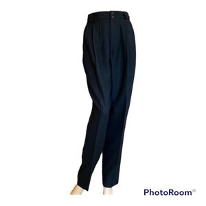 Giorgio Saint Angelo Vintage Wool Pants charoal  Hight Waisted Pleated trouser.